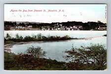 Meredith NH-New Hampshire, Across Bay Pleasent Street, Vintage c1907 Postcard picture