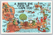 Postcard Cape Cod, Massachusetts, Bird's Eye View Of Cape Cod A657 picture
