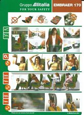 Safety Card - Alitalia - EMB-170 - 2001 (S3943) picture