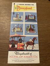 Vintage 1955 YOUR GUIDE TO DISNEYLAND Fold Out Brochure/Map BANK OF AMERICA picture