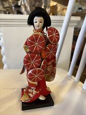 Vintage Japanese Geisha Doll, Tall 11”. picture