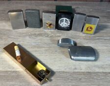 VINTAGE ZIPPO LIGHTER AND ASHTRAY LOT BARLOW ADVERSTISING LIGHTER ANHEUSER picture