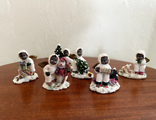 6 Vintage Miniature African American Angel Special Issue CWI Figurines picture