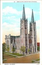 C.1920s Denver CO Immaculate Conception Cathedral Church Colorado Postcard A320 picture