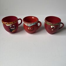 Lot of 3 Vintage 1969-1970 Pillsbury Funny Face Drink Plastic Mug Promo Cups picture