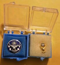 2 Vintage Elks Lodge B.P.O.E One Is  Blue Enamel 25 YR Lapel Pin Pinback picture