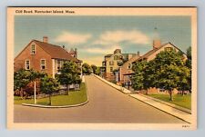 Nantucket MA-Massachusetts, Cliff Road, Antique, Vintage Souvenir Postcard picture