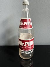 Vintage Mr. Pibb Glass Bottle & Screw On Cap 32oz Coca-Cola Product Retro Soda picture