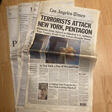 9/11 Los Angeles Times September 11th Terrorist Attack Full Newspaper picture