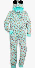 DISNEY MICKEY MOUSE HOLIDAY TREATS Hooded w ears union suit romper pjs adult - S picture