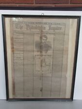 RARE April 17 1865 Philadelphia Inquirer Abraham Lincoln Assassination Newspaper picture