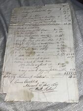 1819 Ledger / Document Signed: Captain Walter Lester, Historic Figure Norwich CT picture