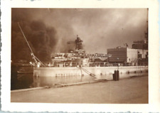 France, the ship Strasbourg scuttled in Toulon, 1942 vintage silver print, shot picture