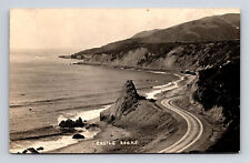 RPPC Lost Landmark Castle Rock Roosevelt Highway PCH Santa Monica CA Postcard picture