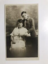 Vintage 1900 Mother Son RPPC Postcard picture