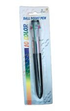 Vintage Black Colored Plastic Retractable Ball Point Pen 10-in-1 Dollar Tree NOS picture