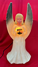 Vintage Union Ivory Nativity Angel Blow mold Gold Wings 18
