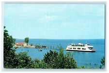 c1940's M.V Champlain Beautiful Ferry Crossing In North America Vintage Postcard picture