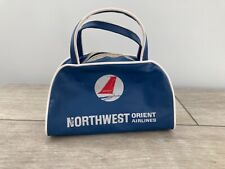 Northwest Orient Airlines Defunct Advertising Vinyl Travel Bag Airline Textile picture