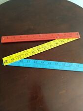 Vintage Woolco Department Store Made In USA Wooden Folding Ruler Multicolor picture