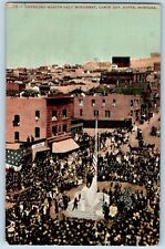 Butte Montana MT Postcard Unveiling Marcus Daly Monument Labor Day 1908 Vintage picture