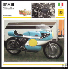 1964 Bianchi 500cc Grand Prix (498cc) Italy Race Motorcycle Photo Spec Info Card picture