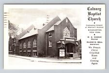 Binghamton NY-New York, Calvary Baptist Church, c1958 Vintage Souvenir Postcard picture