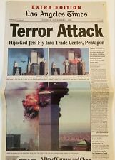 World Trade Center WTC 9/11 2001 Newspaper Los Angeles Times 1st Iss EXTRA Orig picture