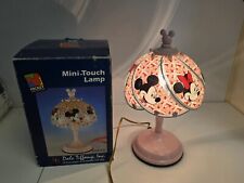 Walt Disney Mickey & Minnie Mouse Lamp Light 6-Panel Touch Lamp Dale Tiffany  picture