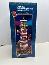 Vintage Mr Christmas A Mickey Holiday Lighthouse Tree Topper Beacon Disney  1996 picture