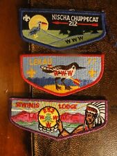 Vintage Boy Scout Order of the Arrow WWW Siwinis Lodge Lekau Nischa 212 Patches picture