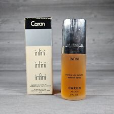 Vintage Infini Caron Perfume Natural Spray 2 fl oz Used 90% Full With Box picture