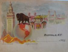 1901 Raynor Hubbell Stamp Co Buffalo NY Pan American Exposition Stationery Sheet picture