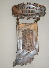 Antique S.G.L.-I.O.O.F 1911 Odd Fellows Official Badge Indianapolis IN Exc Cond  picture