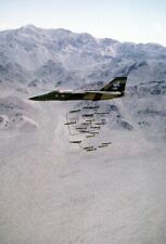 US AIR FORCE USAF F-111A AIRCRAFT dropping 24 Mark 82 low-drag bombs 8X12 PHOTO picture