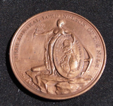 Antique 1798 ORIGINAL Bronze British Military Naval Battle Medal - READ - RARE picture