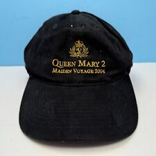 Cunard Line Queen Mary 2 World Voyage 2004 Crew Cap Black Gold Embroidered EXC picture