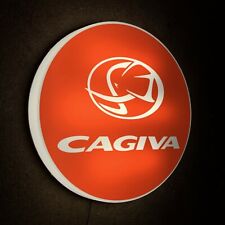 CAGIVA MOTORCYCLE LED ILLUMINATED LIGHT SIGN LOGO GARAGE VINTAGE MITO RAPTOR picture
