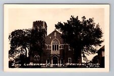Denison IA-Iowa RPPC, Zion Luthern Church, Antique, Vintage Postcard picture