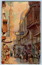 Cairo Egypt Postcard The Mosque of El-Azhar c1910 Antique Oilette Tuck Art picture
