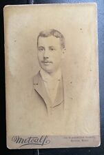 1890’s Robert Emmons Harvard Football Coach Cabinet Card American Cup Yachtsman picture