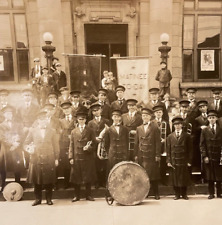 Old Photo Wilmington OH Clinton Co Early Courthouse 1 or 2 Band Musicians WW1 picture