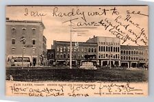 Fair Haven VT-Vermont Business Blocks, Soldiers Memorial, Vintage c1906 Postcard picture
