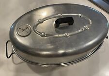 Vintage WEAR-EVER #5024 Aluminum Oval Roasting Pan 3 pc. - Vented Lid - Tray picture