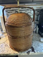 Chinese Wedding Basket Lamp MCM 3 Tier Very Nice Condition picture