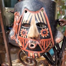 CLAY CONGO MASK HAND MADE black and brown good conditions picture