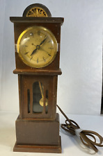 Vintage United Self Starting Electric Clock Model No.385 Wood --15