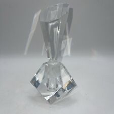 Vintage Perfume Bottle crystal Clear Cut Glass Mid Century Modern Vanity Topper picture