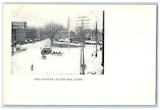 c1905's Bird's Eye View Of The Center Stamford Connecticut CT Unposted Postcard picture