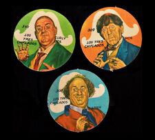 THE THREE STOOGES Rare 3 CARDS Lot #308 / 309 / 310 Complete Set PIRATAS 1968 picture